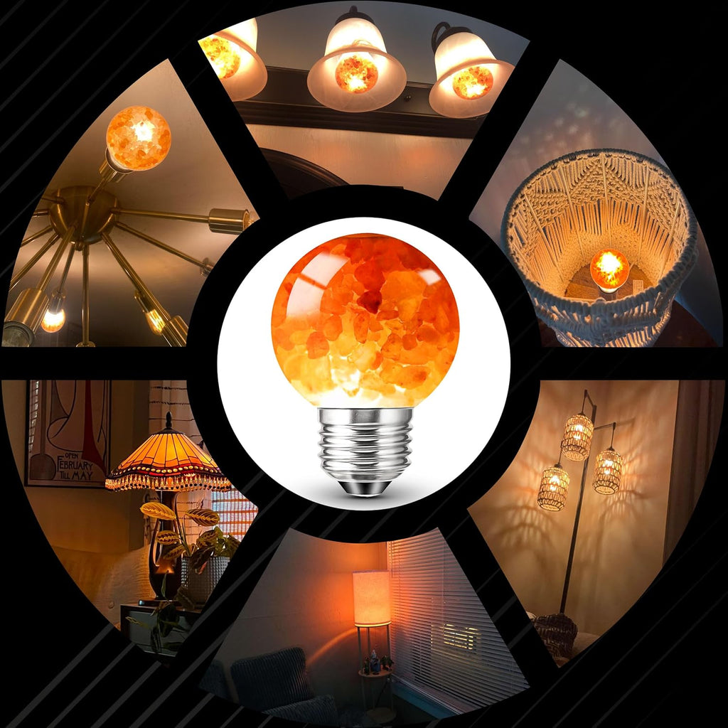 Himalayan Salt Lamp LED Light Bulbs, 3W Warm Amber Light Bulb 2200k, 2pack