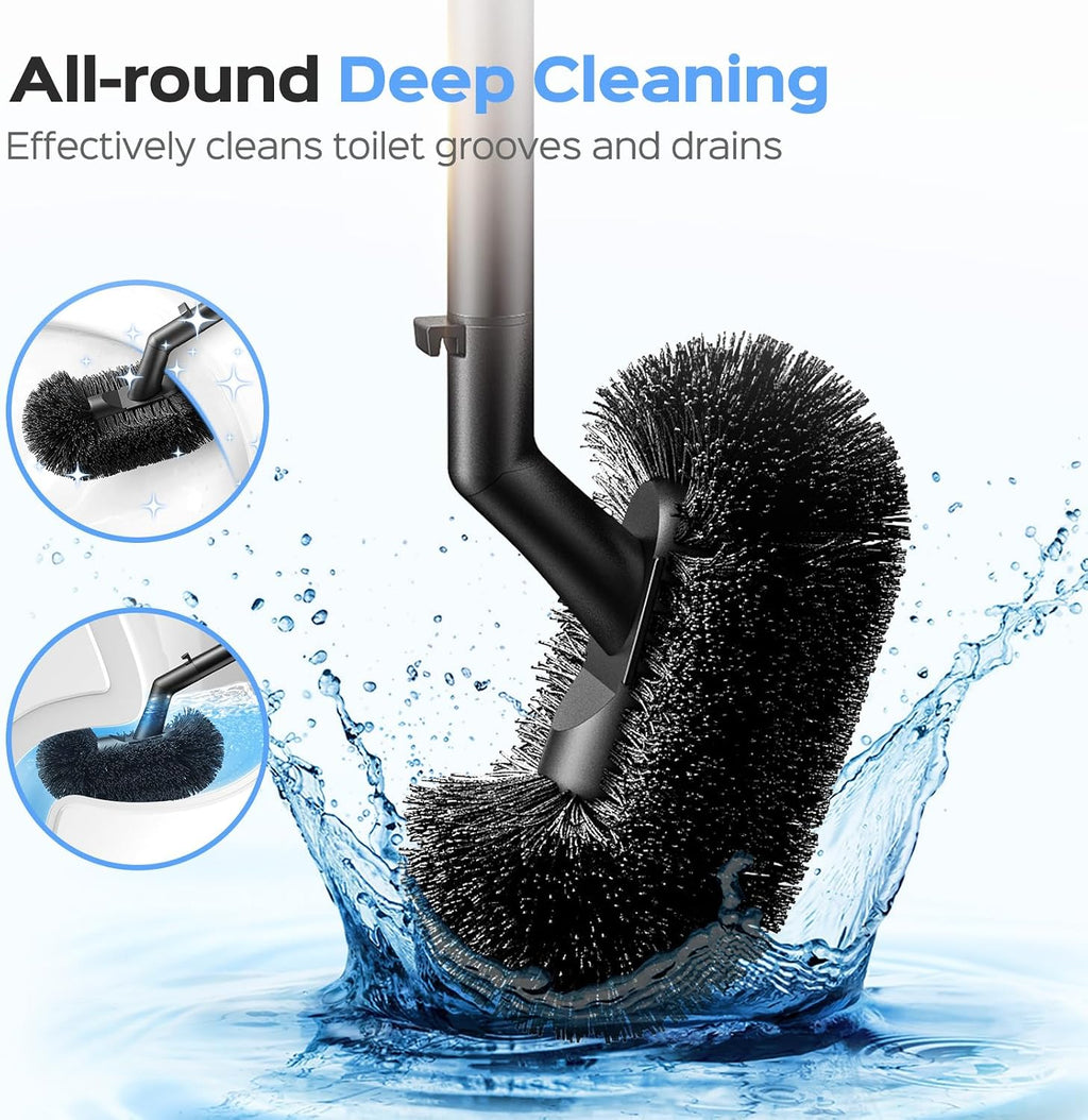 HAMITOR Toilet Plunger and Brush Set, Stainless Steel Rustproof, 2 Pack