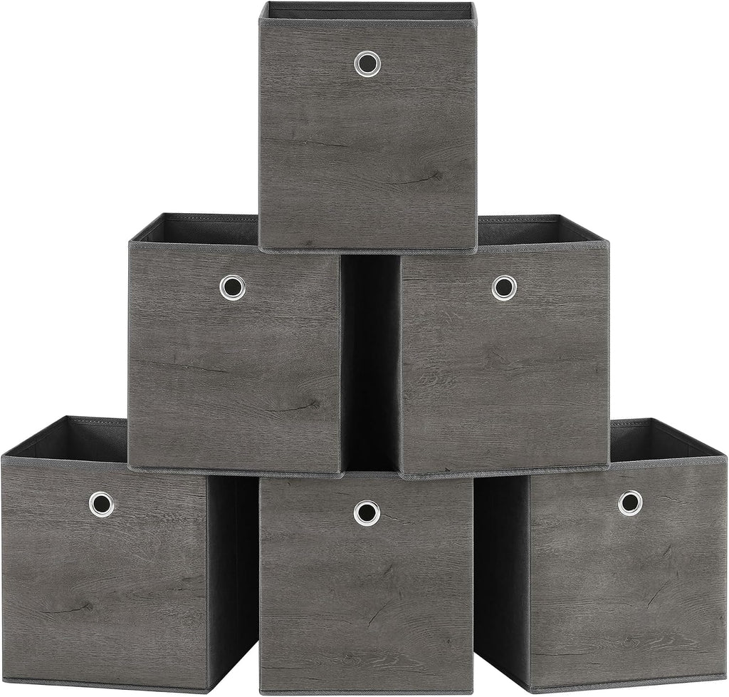 SONGMICS Storage Cubes, Set of 6, 11-Inch Foldable Closet Organizers