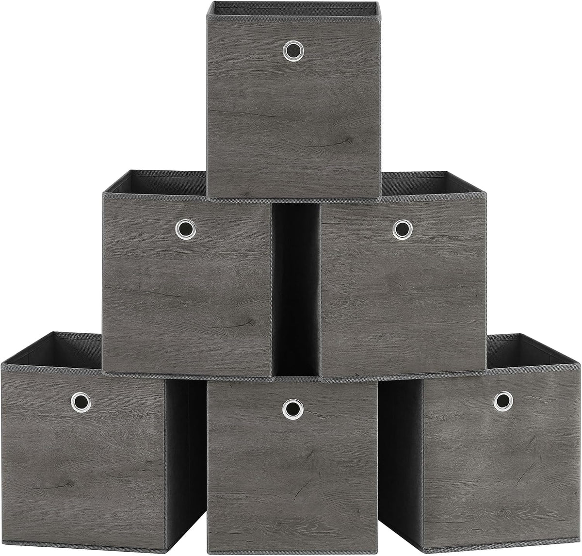 SONGMICS Storage Cubes, Set of 6, 11-Inch Foldable Closet Organizers