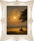 5x7 Vintage Picture Frames -5x 7 Antique Picture Frame, Ornate Frames 5 X 7 With Glass Front For Tabletop Photo Display And Wall Hanging, Victorian Poster Frame 5 By 7 (White/Gold, 5X7)