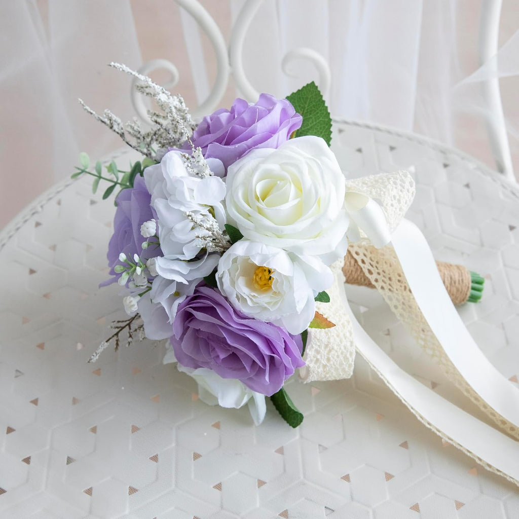 Lilac Wedding Bouquets for Bride, Bridesmaid Flower Bouquet