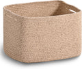 ICERZCZ Woven Cotton Rope Storage Basket for Organizing, Cute Decorative Baskets for Gifts Empty, Organizer Bins for Dog Toy, Baby Laundry, 15“×11”×9.5“, Brown
