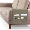 uxcell Couch Sofa Armrest Organizer Non-Slip Chair Arm Recliner Remote Control Organizer with 6 Pockets for Books, Magazines, Tablet, Phone, Camel