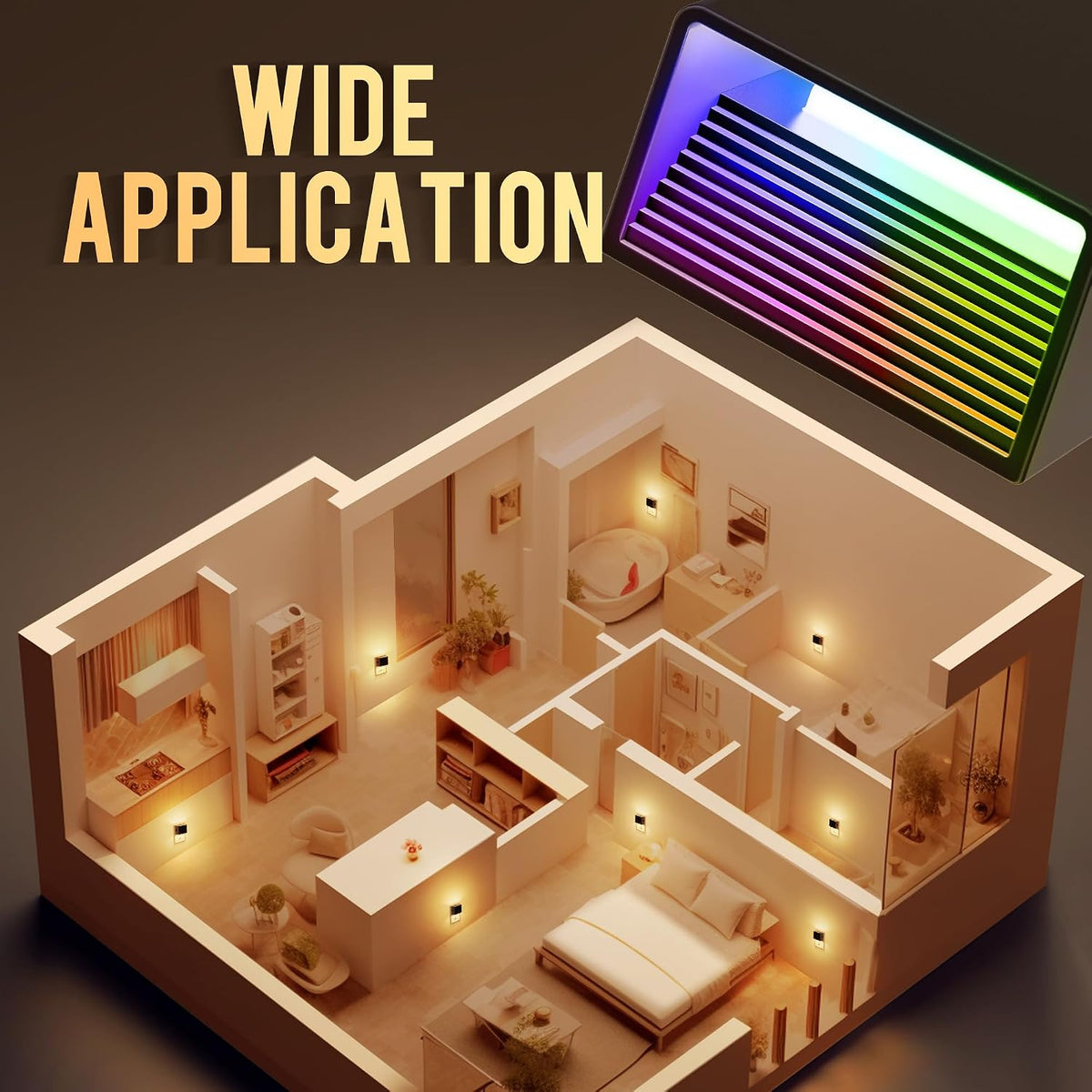 DORESshop LED Night Lights Plug into Wall [2 Pack],Plug in Nightlight