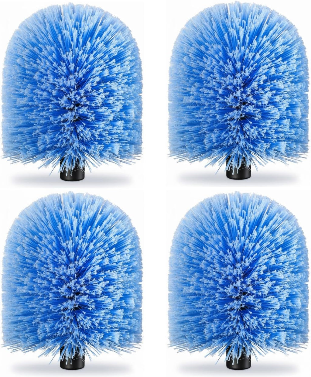4 Pack Screw on Webster Cobweb Duster Head for Pole,Spider Web Remover Brush, Cobweb Duster Head Attachment,Fits Standard 3/4 inch Threaded Poles(Big, Blue)