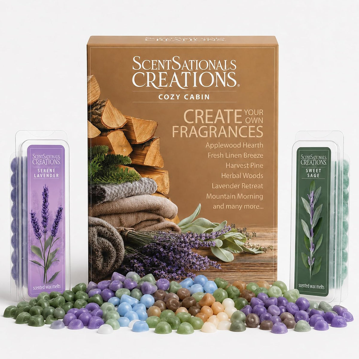 ScentSationals Creations Cozy Cabin Wax Melt Variety Pack, 10oz