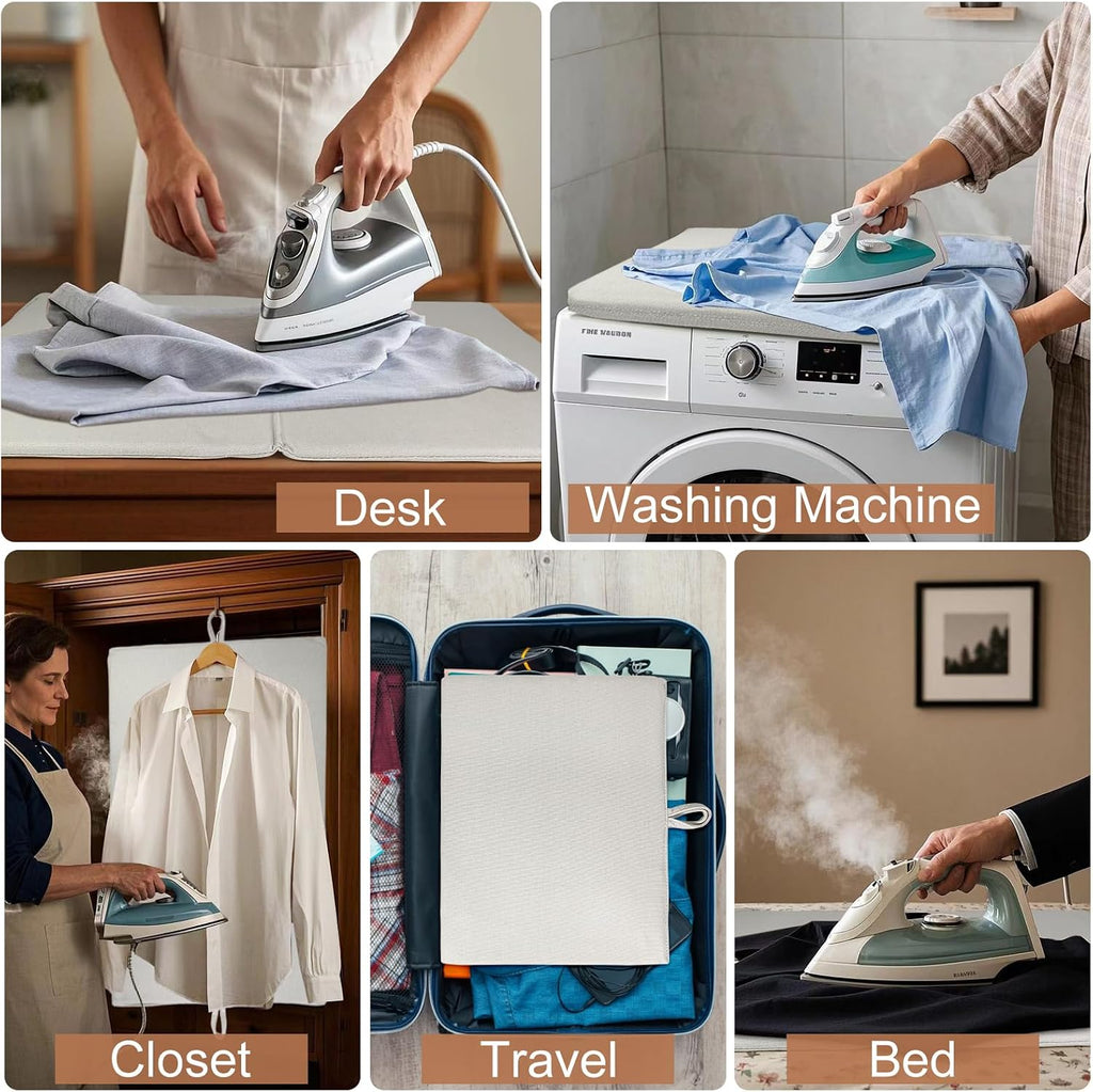 Small Ironing Mat Foldable for Tabletop, Washer, Bed, 24x16 Inch