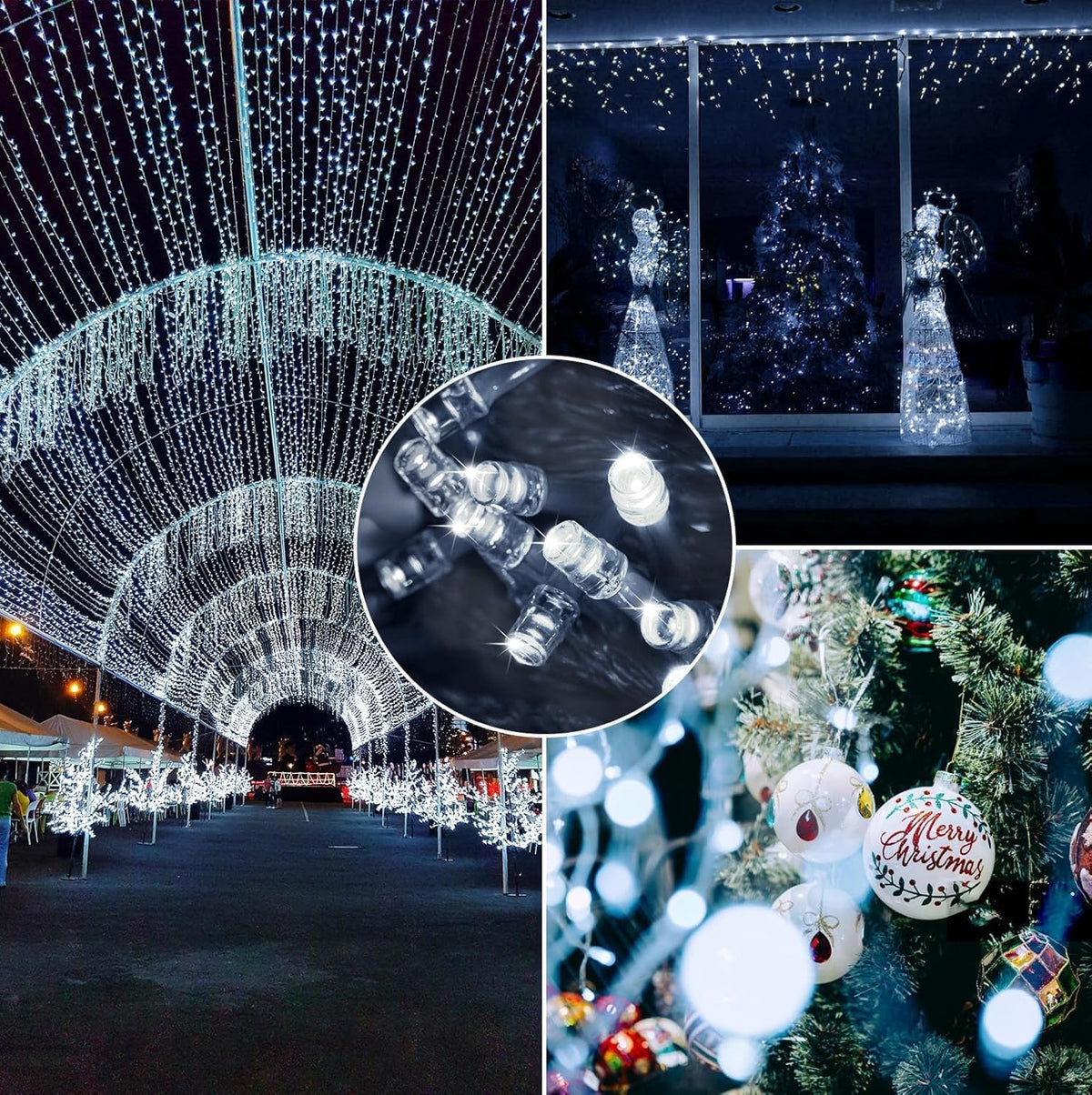 KAQ 500LED 180Ft String Lights, Christmas Lights Indoor Outdoor