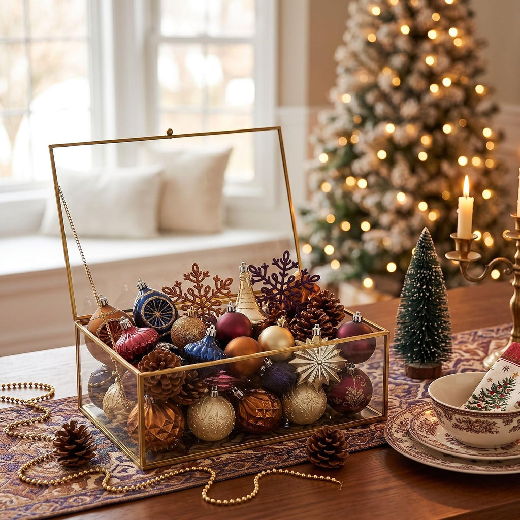 Valery Madelyn 100ct Christmas Tree Decorations Ball Ornaments Set Medium