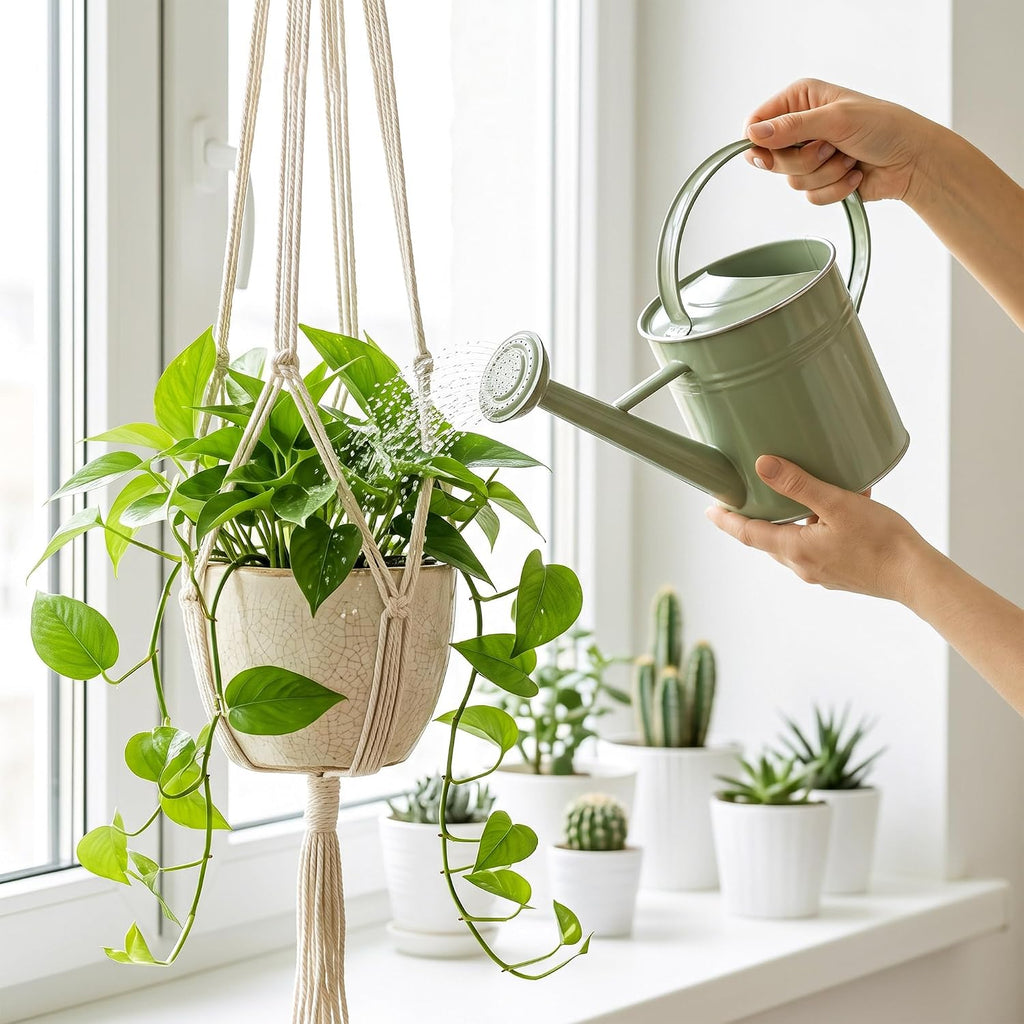 Laerjin 6 Pack Macrame Plant Hangers, Hanging Planters for Indoor Plants