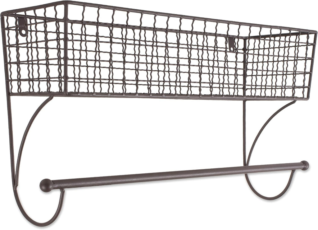 DII Rustic Bathroom Décor, Metal Storage, Large Towel Bar, Rustic