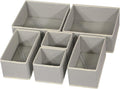 DIOMMELL Foldable Cloth Storage Box Closet Dresser Drawer Organizer Fabric Baskets Bins Containers Divider with Drawers for Clothes, Underwear, Bras, Socks, Lingerie, Clothing, Set of 6
