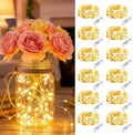 Minetom 12 Pack Warm White Battery Operated Fairy String Lights 8 Modes