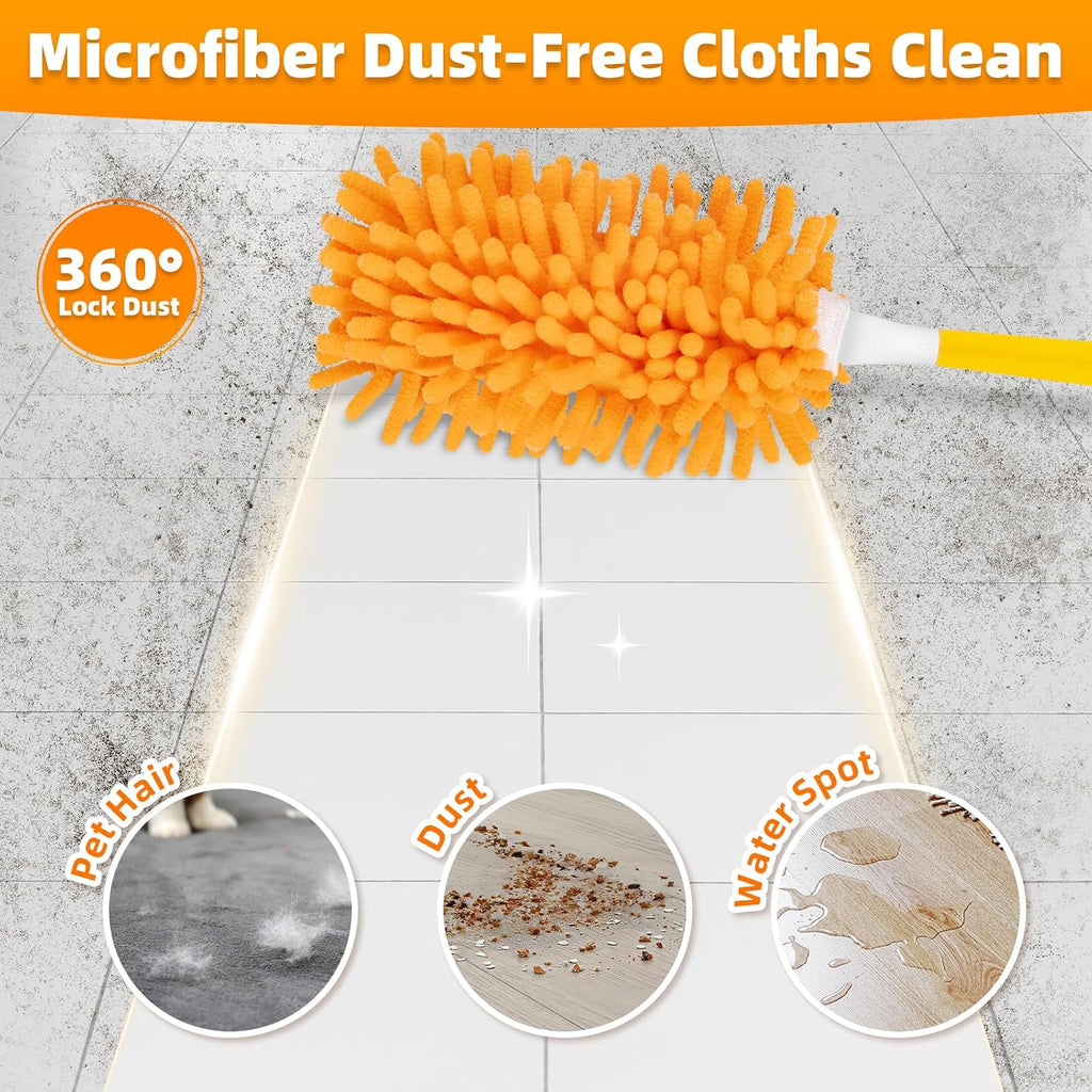 4 Pack Reusable Duster Refills Compatible with Swiffer Duster