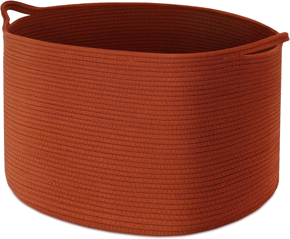 Maliton Woven Rope Blanket Basket Living Room, Storage Basket for Toy, 90L