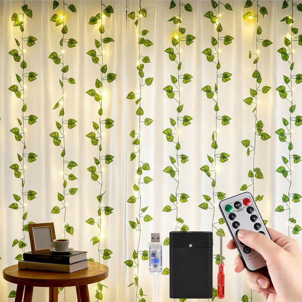 DomeStar Vines with Light for Bedroom, 300 LED Fairy Lights with Vines