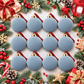 Light Blue Flocked Christmas Ball Ornaments 12 Pcs, 3.15 Inch Velvet Xmas Tree Balls Shatterproof Bulk, Velvet Christmas Ornaments Set for Xmas Tree Holiday Wedding Party Decor