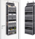 TYMENSH Over the Door Organizer for Bedroom Bathroom Pantry, 4 Shelf Gray
