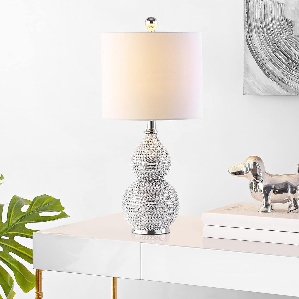 SAFAVIEH Clarabel Table Lamp, 20" Glam Chrome TBL4042A