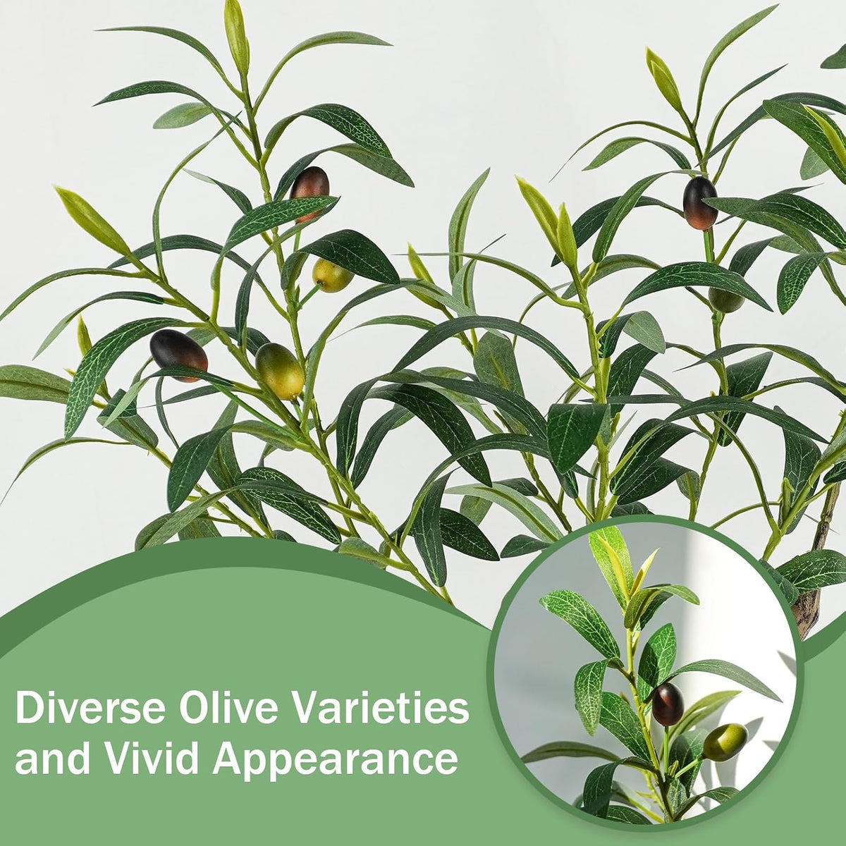 Caxchiling Artificial Olive Tree 2FT, Faux Potted Tree Indoor