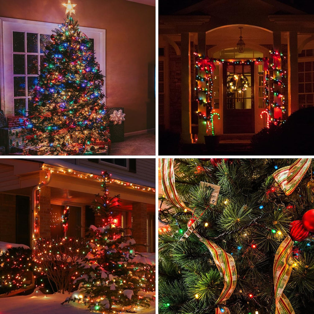 100 Count Multicolor Christmas Lights Plug in, Multi Color String Lights Indoor for Bedroom,Xmas Lights 21ft Christmas Tree Lights Indoor with Colorful Incandescent Mini String Lights for Outside