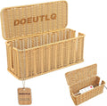 Cord Organizer Woven Cable Management Storage Box with Lid for Power Strips
