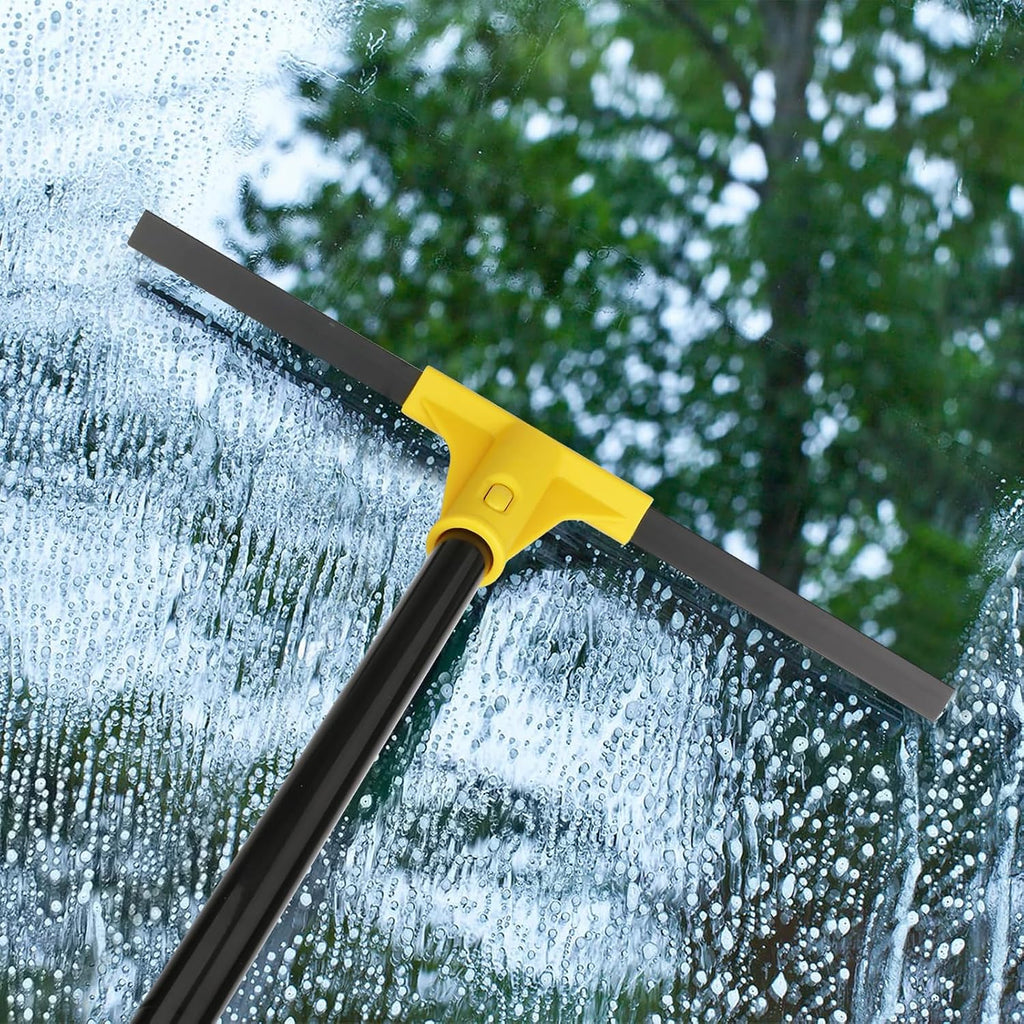 Squeegee Broom for Floor, 18'' Heavy Duty Water Wiper with Long Handle