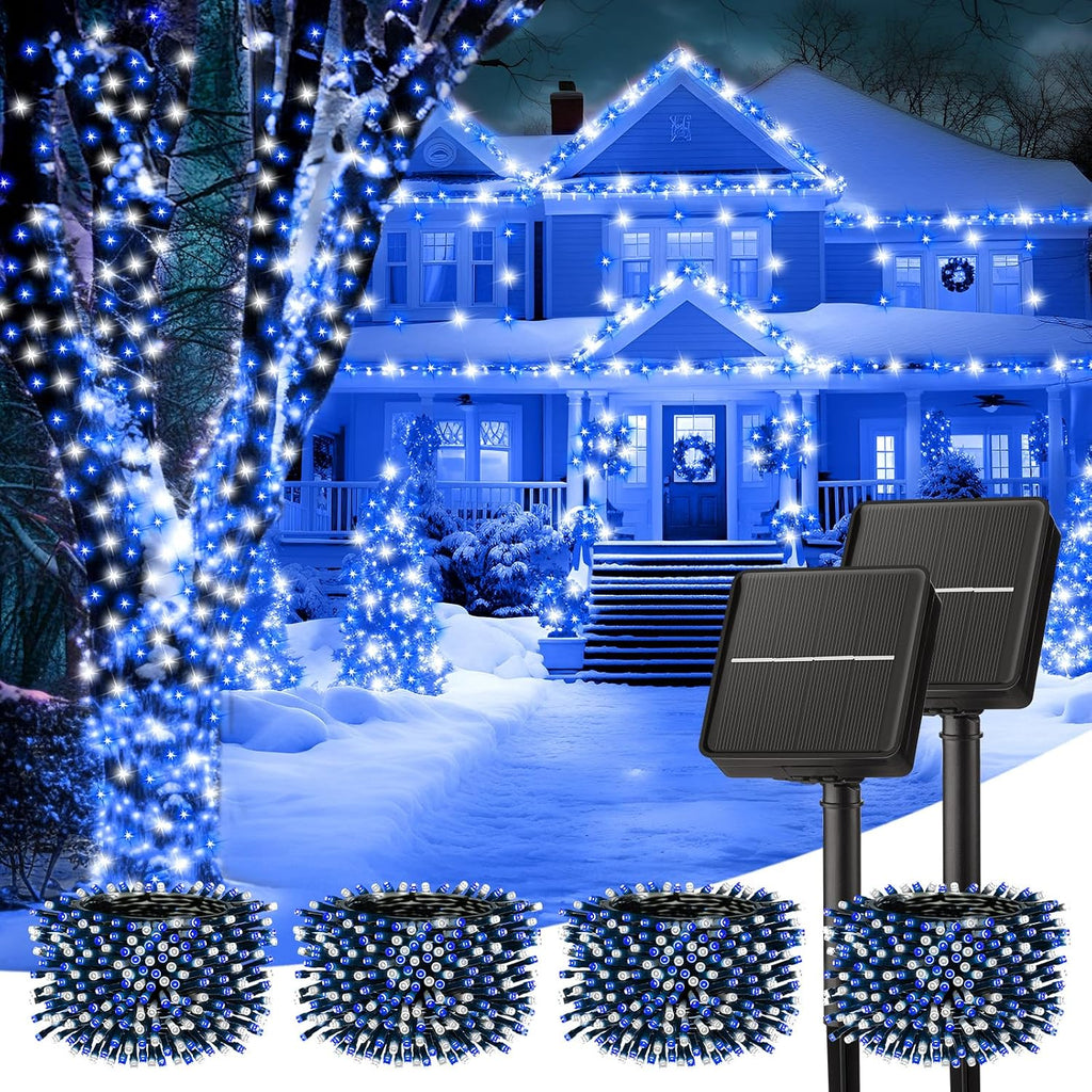 Minetom Solar Christmas Lights Outdoor Waterproof,4Pack Total 160FT 400 LED