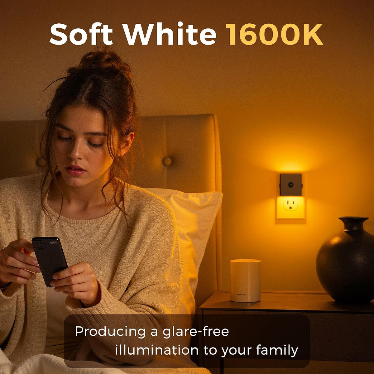 L LOHAS LED Plug in Night Light with Motion Sensor and Dusk to Dawn Sensor