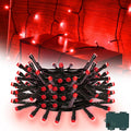 cshare Red String Lights Battery Operated, 16.4ft 50 LED Halloween Lights