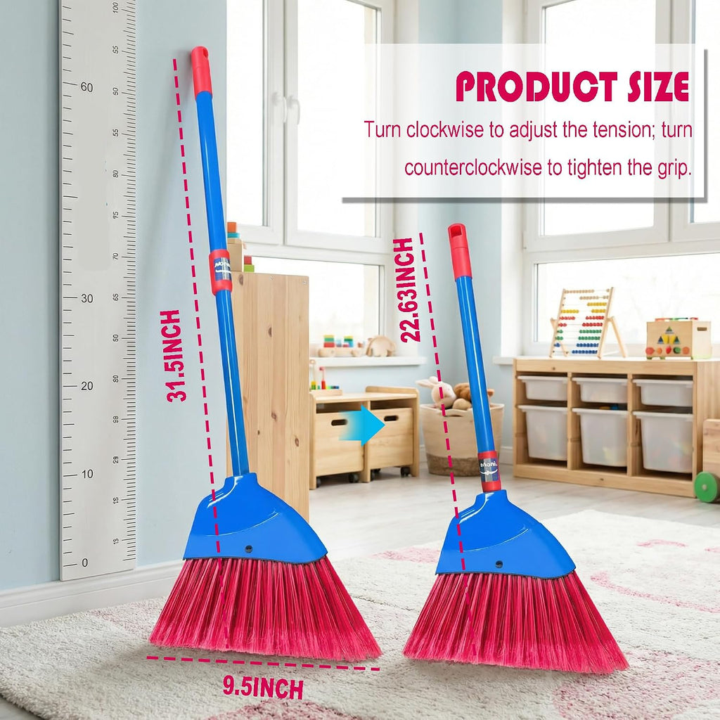 Small Broom-Indoor or Outdoor Portable Broom with Adjustable Handle, Cleaning Little Helper for Housekeeping,Office,Working Desk,Pet Nest
