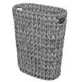 Coeusy Wicker Trash Can, Small Bahtroom Waste Basket, 5 Gallon, Grey