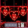 Valentines Day Window Lights,45LED Love Hearts String Lights