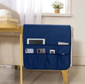 Faux Linen Armchair Caddy for Couch 35"x19.5" Navy Linen