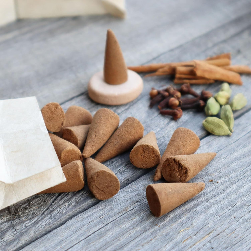 Incense Cones Nepalese Handmade Dhoop Home Fragrance 25 Cones (Green Tara)