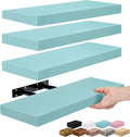 Sorbus 16 Inch Floating Shelves for Wall (4 Pack, Breezy Blue)