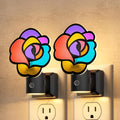 Briignite Flower Night Light, Decorative Rose Night Lights Plug into Wall