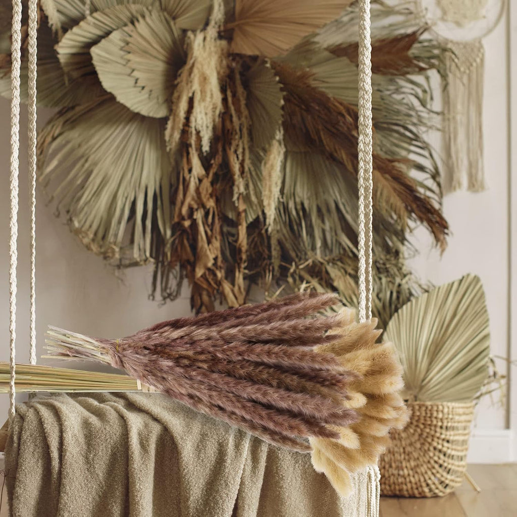 110 Pieces Dried Pampas Grass Decor Bulk