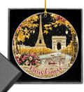 Paris Christmas Acrylic Ornament 2025, Eiffel Ornament, Paris Family Decor, France Christmas Hanging, France Lover Gifts, Gift Exchange Present