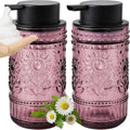 Glass Foaming Soap Dispenser, Vintage Foam Hand Soap Dispenser, Purple