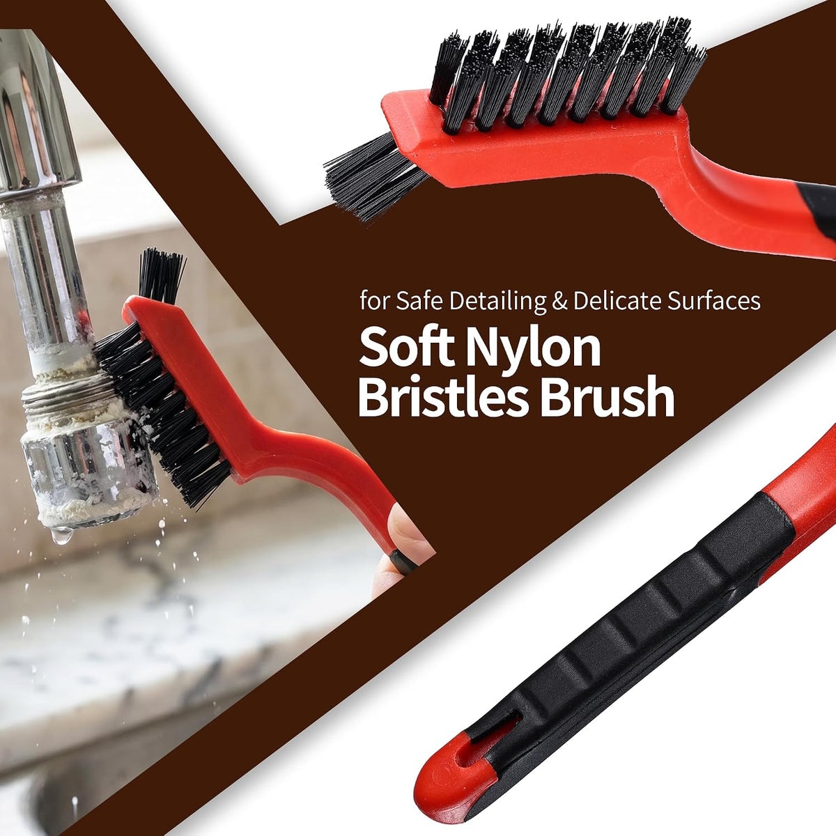 Wire Brush Set for Cleaning, 10-Piece Wire Brush for Rust Paint Removal