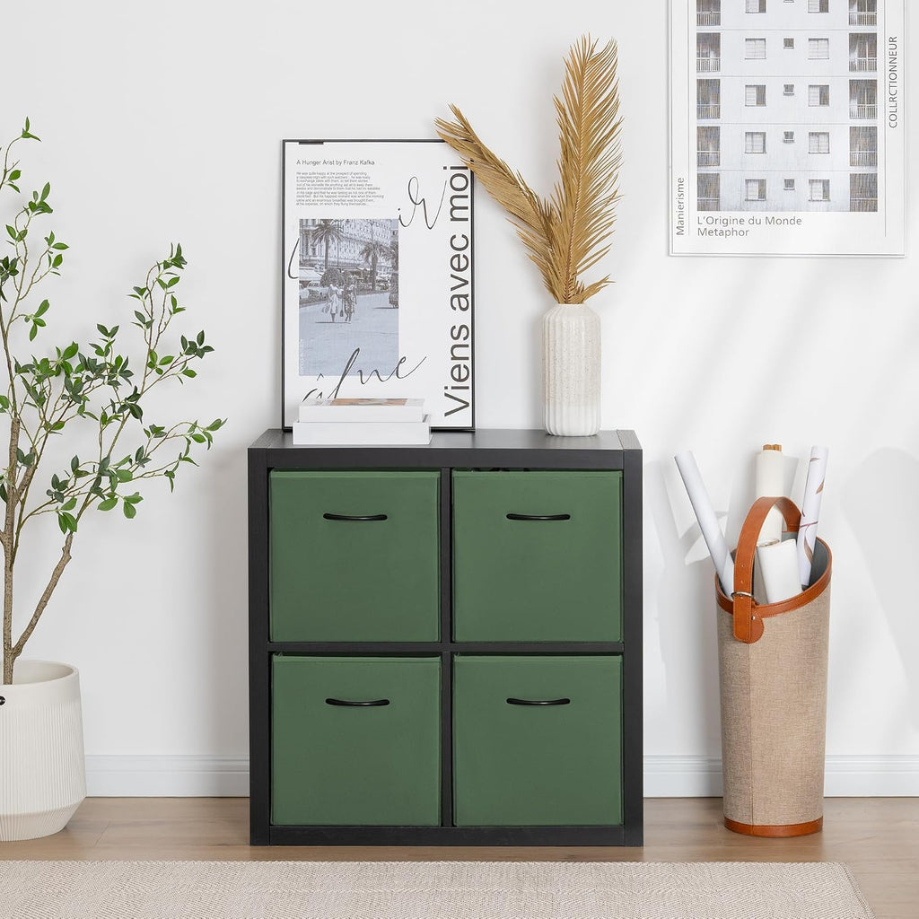 StorageWorks 13x13 Storage Cubes, Cube Organizer Bins, Green, 4-Pack