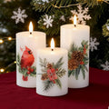 JOIONE Christmas Flameless Pillar Candles with Remote, 3 Pack Home Decor
