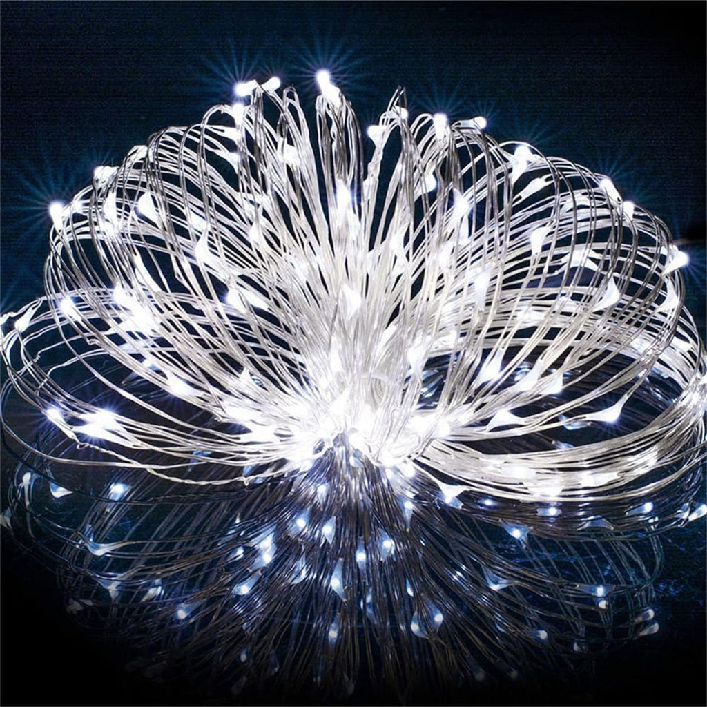 Fairy Lights Plug in 2 Pack, 33ft 100 LED Firefly Twinkle String Lights, USB Mini Small Cute Christmas Tree Twinkling Lights for Indoor Bedroom Party Wedding Valentines (Cold White)