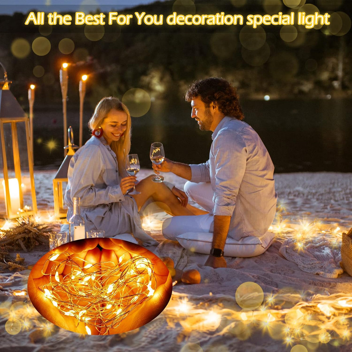 Hortsun 20 Pack Battery Operated Fairy Lights 7 ft 20 LED, Warm White