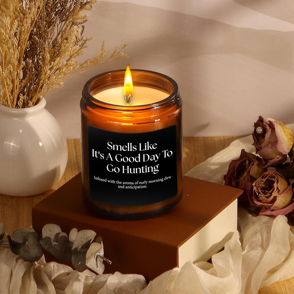 Hunters Gifts for Men - Funny Dad Husband Grandpa Friend Him Hunting Gift, Father's Day Christmas Birthday Anniversary Retirement Present Best Hunting Candle