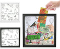 Jackma Travel Tickets Collection Shadow Box Frame, Funny Display Box for Collecting Tickets of Sporting Travelling Events – Piggy Bank Frame Memory Box with Slot on Top, Black 8x8”