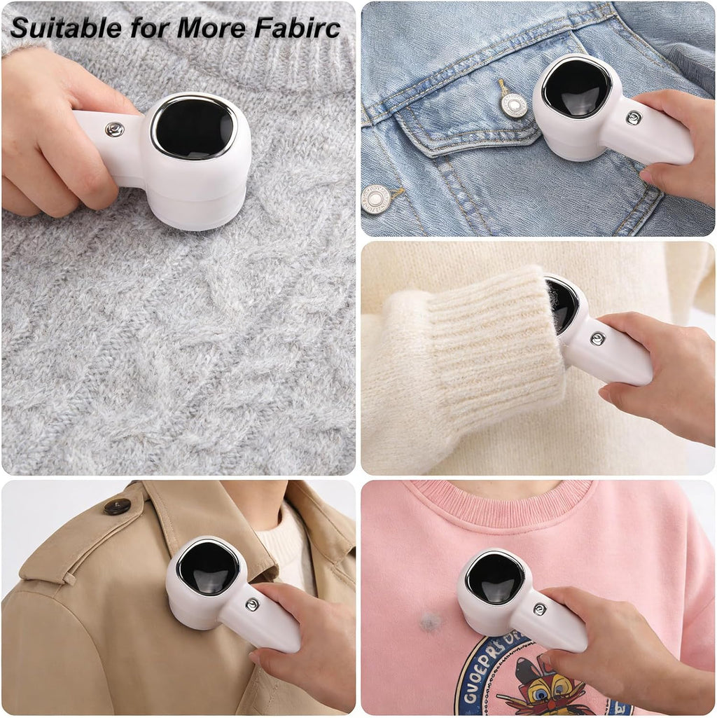 Digital Lint Remover Fabric Shaver for Clothes Furniture White