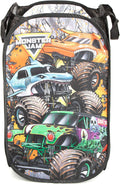 Jay Franco Monster Jam Break Out Pop Up Hamper - Mesh Laundry Basket/Bag with Durable Handles - Features Grave Digger & Megalodon